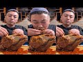 ASMR LAMB HEAD WITH SPICY GARLIC SAUCE EATING