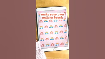 make your own pattern brush in procreate tutorial 🖌️✍️ #shorts #procreate #digitalartist