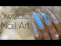 Modelones Acrylic | Beginner Sweater Nail Art Tutorial | Easy Christmas Nails