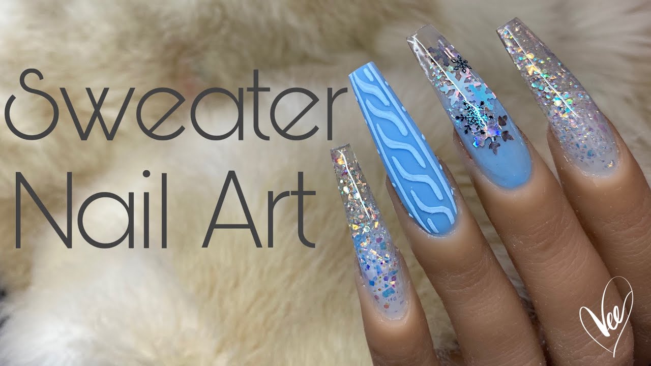 42 Beautiful Sweater Nail Designs Perfect For Christmas - The Glossychic | Sweater  nails, Christmas nail designs, Christmas sweater nails