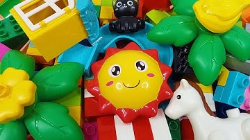 Satisfying building block marble run ☆ Create an interesting marble track building, using Lego Duplo