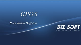 GizSoft - GPOS - 12 -  Renk Beden Değişimi screenshot 5