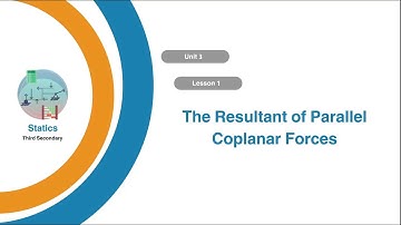 Statics - Unit 3 - Lesson 1 The resultant of parallel coplanar forces