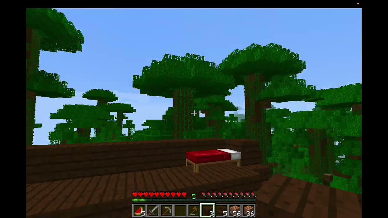 minecraft survival ep 3 - tree house expansion - let play - hard