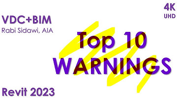 Revit 2023 Top 10 Warnings