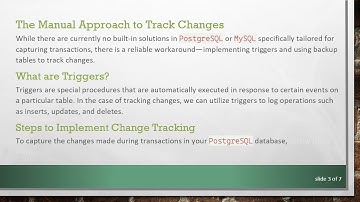 Capturing Database Changes in PostgreSQL Transactions: A Manual Approach