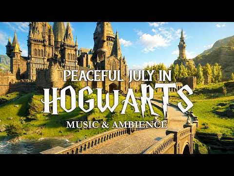 Peaceful July in Hogwarts | Calm Harry Potter Music & Cozy Summer Ambience