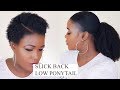 HOW TO SLICK BACK PONYTAIL ON NATURAL HAIR