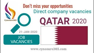 QATAR CURRENT JOB VACANCIES - 21-JAN-2020