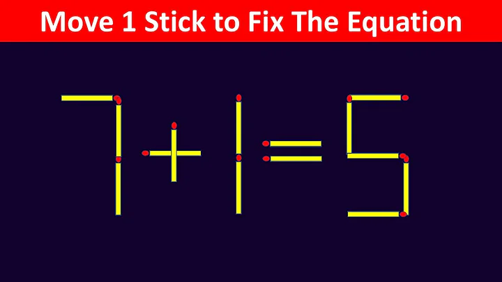Improve IQ - Fix The Equation #matchstickpuzzle #simplylogical