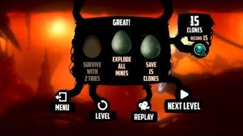 BADLAND Day 2-Level 22 Gravity (Single player): 15 clones mission