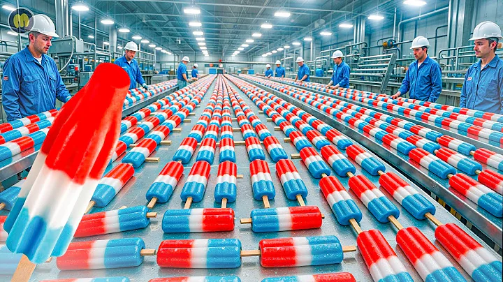 How Bomb Pops Are Made in Factory (Red, White & Blue Popsicles 🇺🇸)