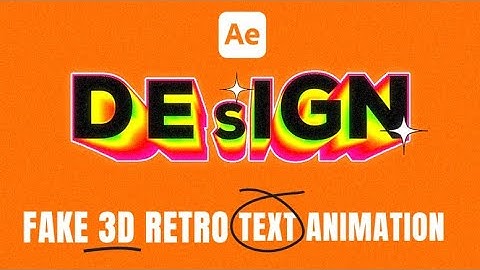 3D Retro Text Animation in After Effects | After Effects Tutorial- Motion Graphics