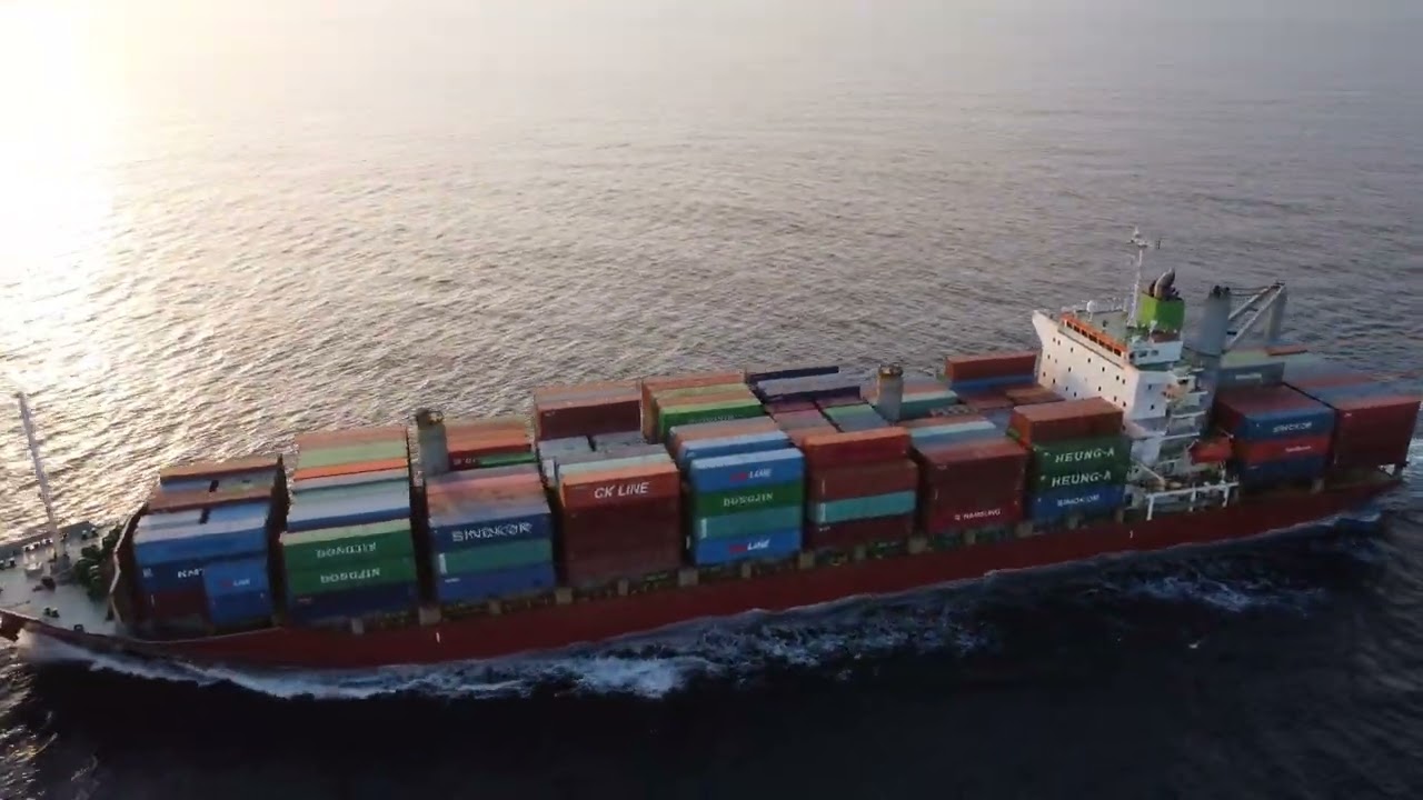 Drone shot at Sea #shipping #containership #mariners #sailors #ship #drone #drones #dronevideo