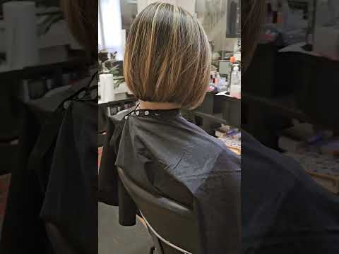 Bob's haircut, a colour highlight for mature women