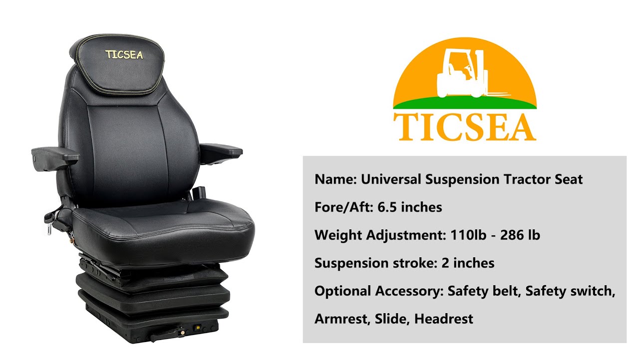 Mechanical Suspension Tractor Seat for Forklift Excavator YouTube