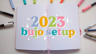 MY 2023 BULLET JOURNAL SETUP | beginner friendly, minimal, aesthetic and easy 💗