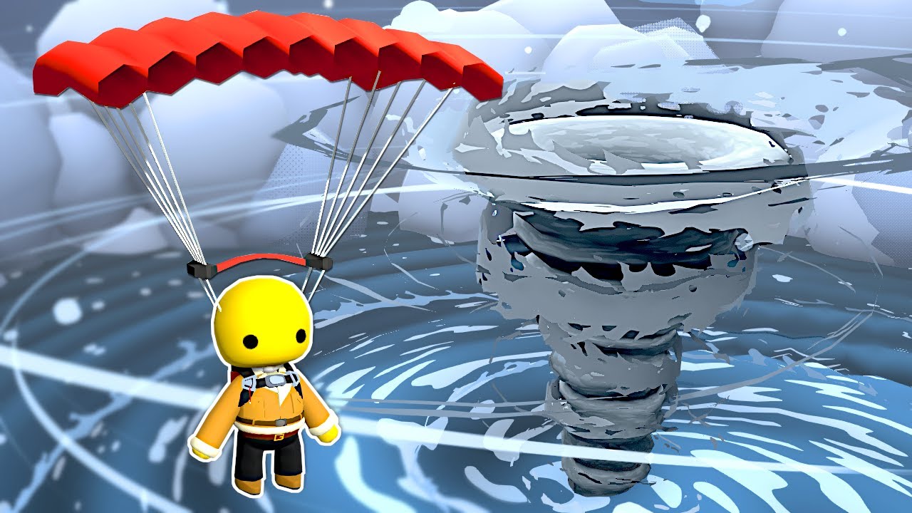 Parachuting into a TORNADO in Wobbly Life!