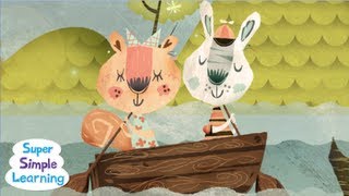 Row Row Row Your Boat | Bedtime Lullaby | Super Simple Songs Resimi