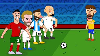 Free Kick Challenge ⚽ Messi Vs Ronaldo Vs Beckham Vs Roberto Carlos