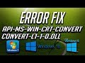 How to Fix Error "api-ms-win-crt-convert-L1-1-0.dll" is Missing in Windows 10/8/7