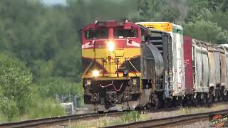 MEGA loads of steel! Two UP mixed freights, highrailer action and a fast priority train!