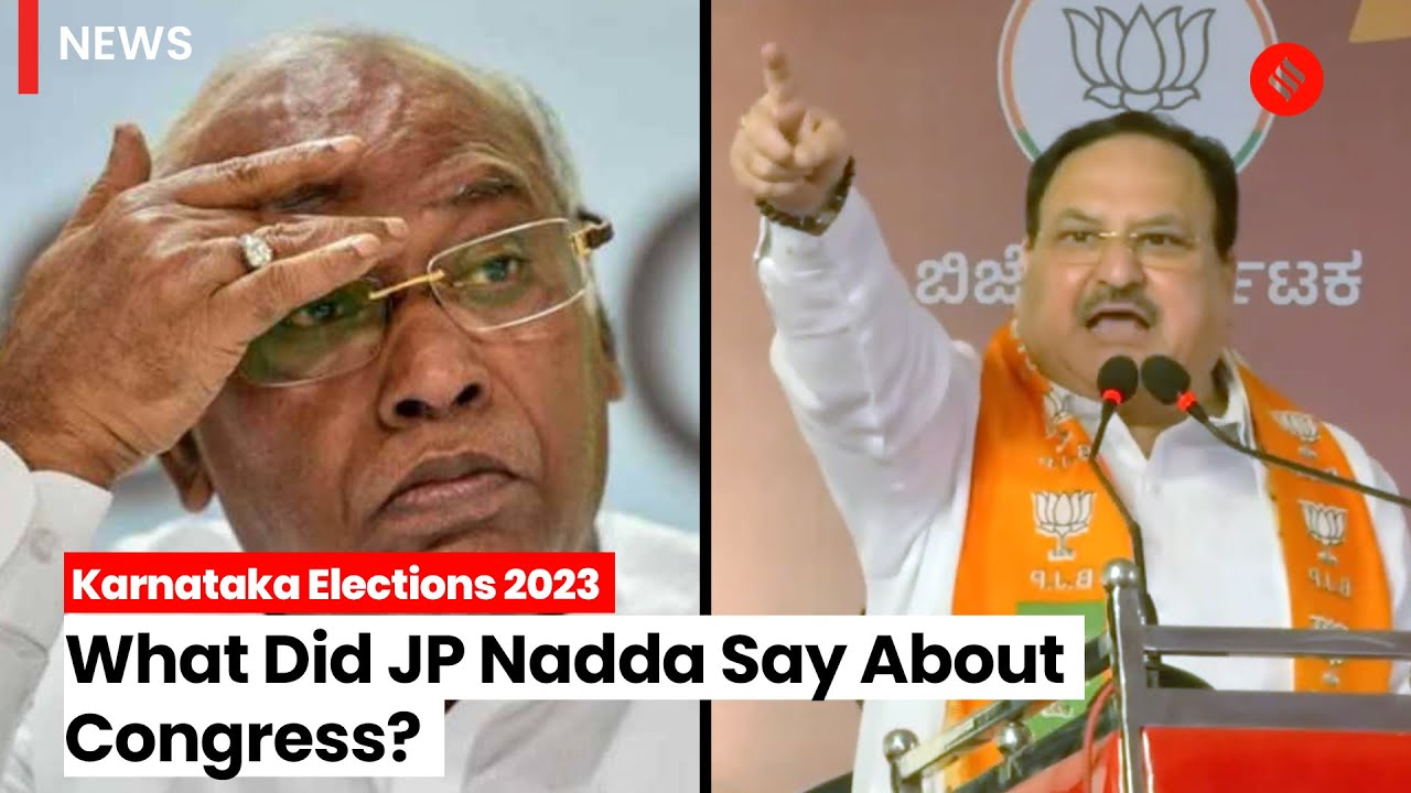 JP Nadda Attacks Congress Ahead Of Assembly Elections; CM Basavraj Bommai Files Nomination