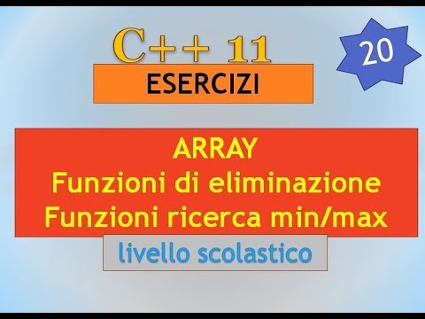 Video: Come si elimina un elemento da un array in C++?