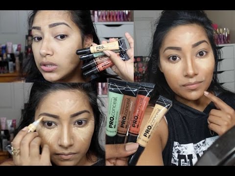 How I Contour, Conceal & Correct My Face Using LA GIRL COSMETICS PRO Correctors & Concealers