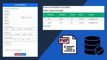 Registrar Datos de un Formulario en MYSQL con PHP y Mostrar Registro