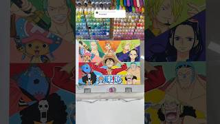 ASMR Painting Straw Hat Pirates from One Piece #onepieceanime #sketchbook #acrylicmarker #animeart