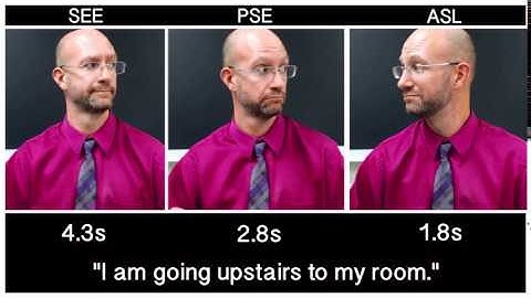 SEE vs. PSE vs. ASL "I am going upstairs to my room."