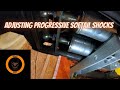 Adjusting the Progressive Softail shocks on a Harley Davidson.