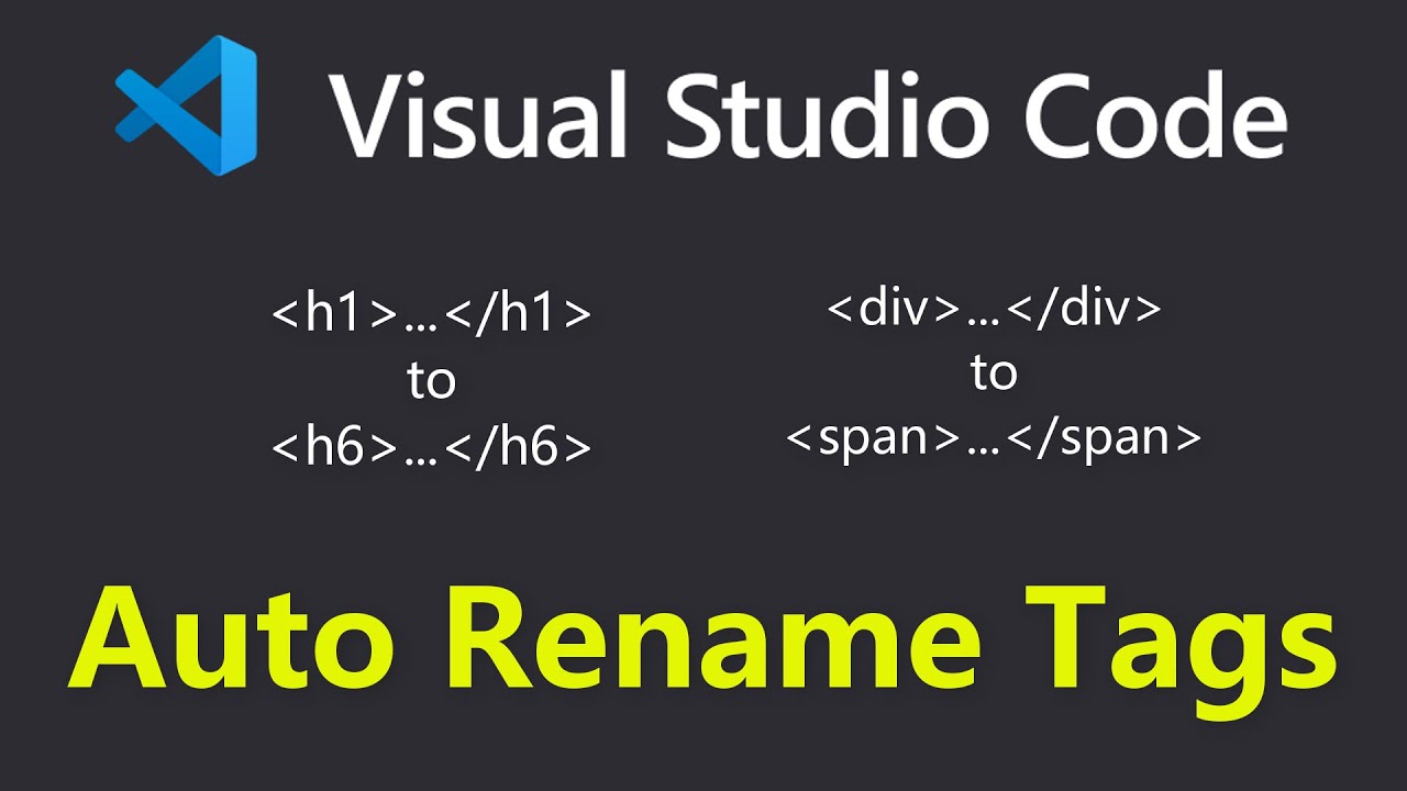 Auto Rename Tag Visual Studio Code