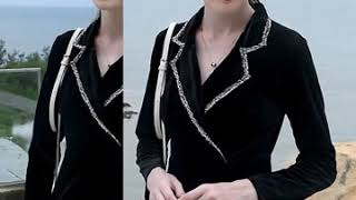 【無音】ワンピース スーツ ひざ丈 韓国 ファッション オフィスカジュアル 通勤