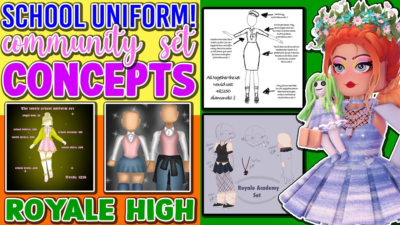 ROYALE HIGH CAMPUS 3 UNIFORM SETS! *CONCEPTS* 😍 