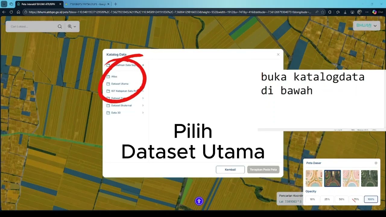 Cara cek "Lahan Sawah yang Dilindungi"