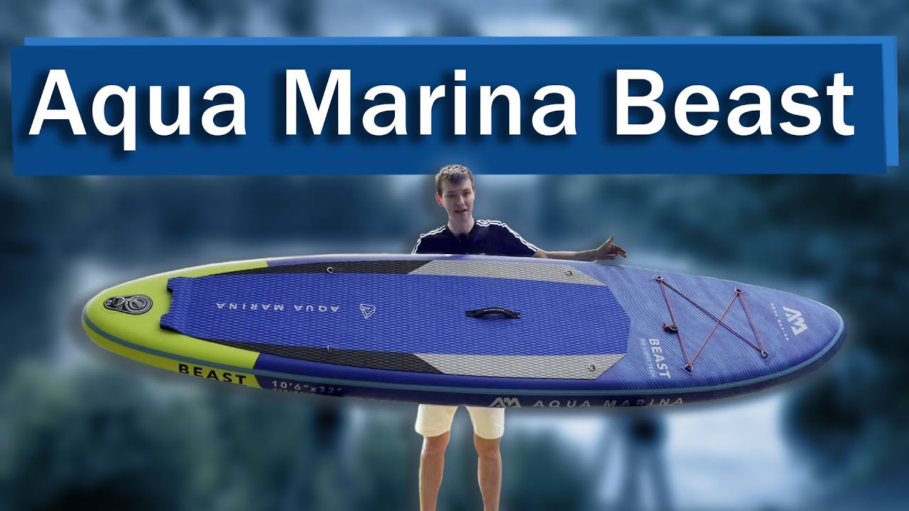 AQUA MARINA BEAST 10'6" SUP Board 2021 mit Carbon Paddel und Leash 