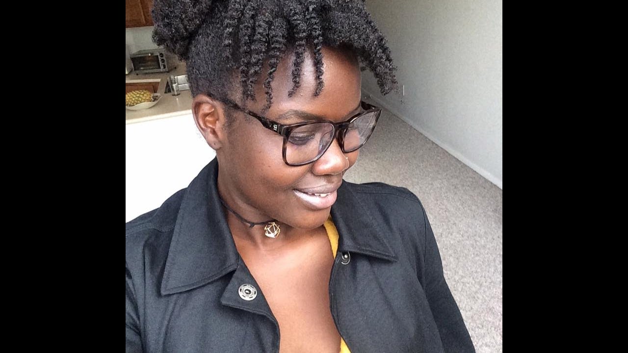 How To Style 4c Natural Hair Curly Front Twist W A Puff Youtube