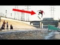 25 foot kickflip over the la river