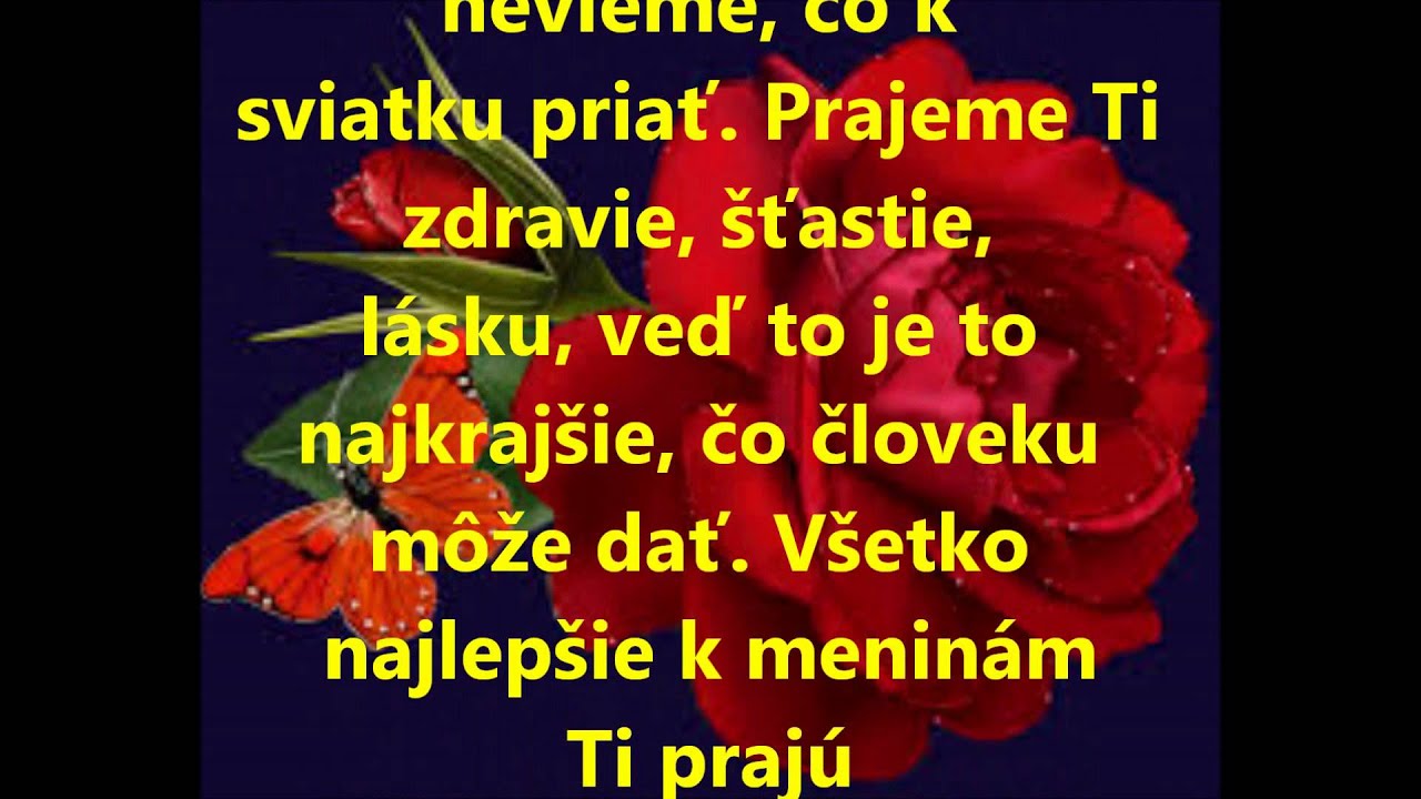 lenka všetko najlepšie k menin 225 m youtube vsetko najlepsie k meninam
