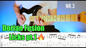 5 Dorian Fusion Guitar Licks With Tabs