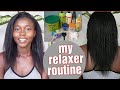 How To||How I Relaxe My Hair At Home/Relaxed Hair||Healthy Hair Care/ Simplygeniv