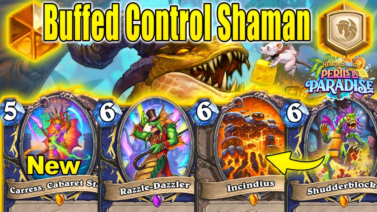 NEW Buffed Control Shaman Deck With New Legendary Incindius At Perils in Paradise | Hearthstone