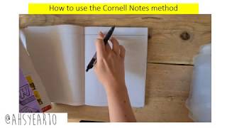 Cornell Notes Year 10 Assembly