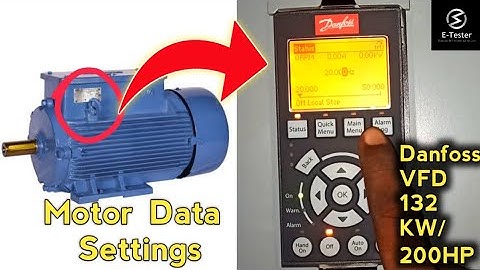 Danfoss VFD Motor Data settings | E Tester