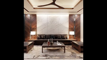 Thiết kế nội thất phòng khách gỗ Óc Chó đẳng cấp cho biệt thự tại Hải Phòng - Nội thất IQ