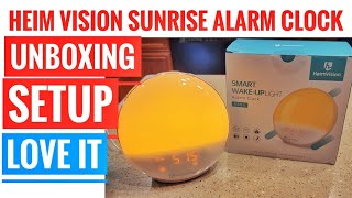 UNBOXING AND SETUP Heim Vision Sunrise Alarm Clock A80S  LOVE IT. screenshot 5