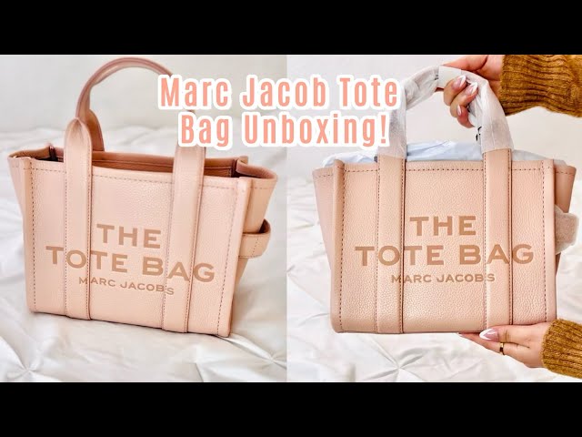 トートバッグ Marc Jacobs Rose leather The Small Tote Bag FIRST Marc Jacobs Unboxing😱 | The Leather Small Tote Bag in