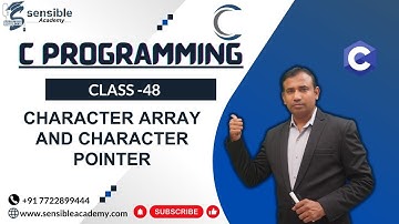 Character array and Character Pointer